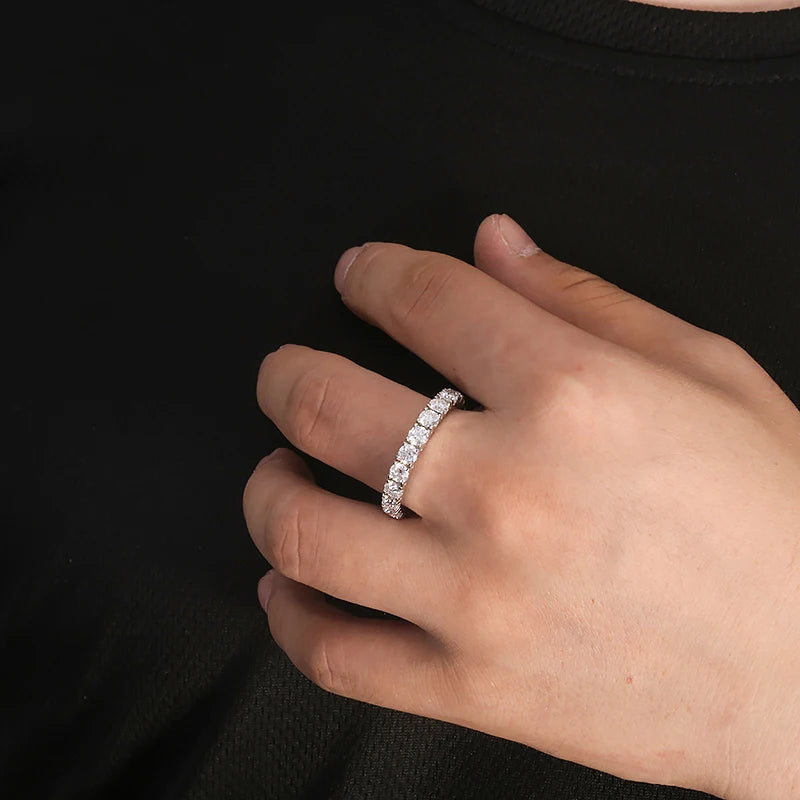 Round Cut 2.5MM Lab Grown Diamond Band Ring