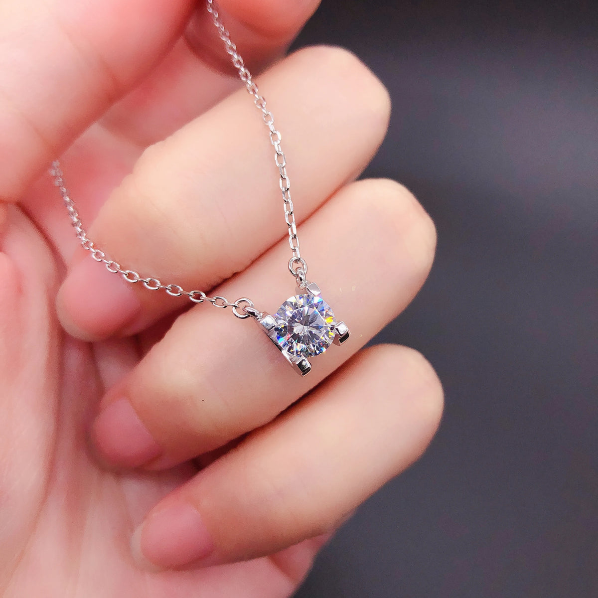 Moissanite Pendant Necklace