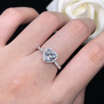 Heart Shape 1CT Moissanite Diamond Ring