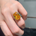 Paraiba Tourmaline Topaz Gemstone Ring 12*16