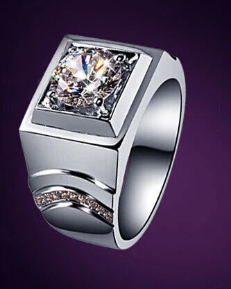 14K White Gold 2Ct Moissanite Ring
