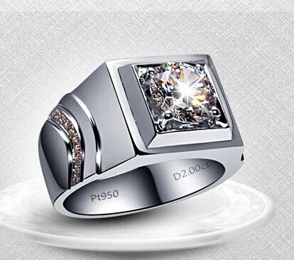 14K White Gold 2Ct Moissanite Ring