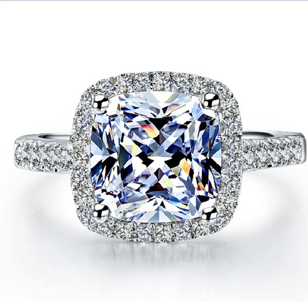 1CT Cushion Moissanite Ring