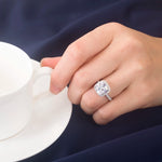 1CT Cushion Moissanite Ring