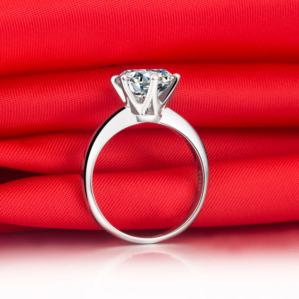 White Gold 2CT Moissanite Ring