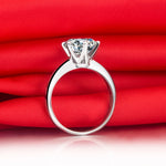 White Gold 2CT Moissanite Ring
