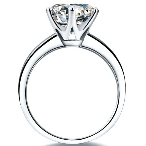 White Gold 2CT Moissanite Ring