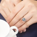 White Gold 2CT Moissanite Ring