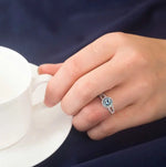 Solid Platinum 2CT Brilliant Moissanite Ring