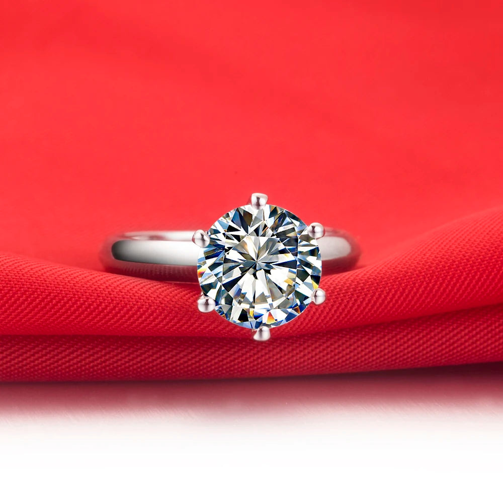White Gold 2CT Moissanite Ring