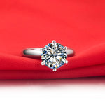 White Gold 2CT Moissanite Ring