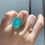 Paraiba Tourmaline Topaz Gemstone Ring 12*16