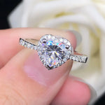 Heart Shape 1CT Moissanite Diamond Ring