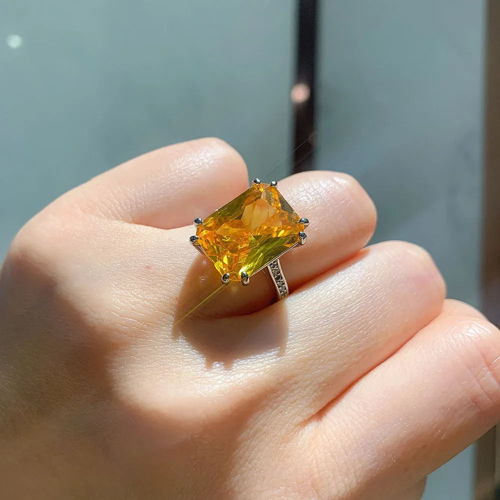 Paraiba Tourmaline Topaz Gemstone Ring 12*16