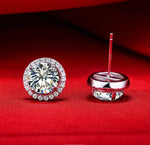 Solid 18K White Gold 0.5CT Moissanite Diamond Earring