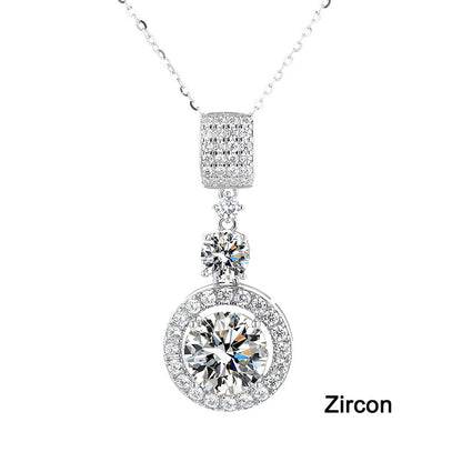 6 Carat Moissanite Lab Diamond 925 Sterling Silver Necklace