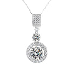 6 Carat Moissanite Lab Diamond 925 Sterling Silver Necklace