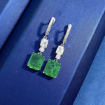 Emerald Paraiba Tourmaline Drop Earrings