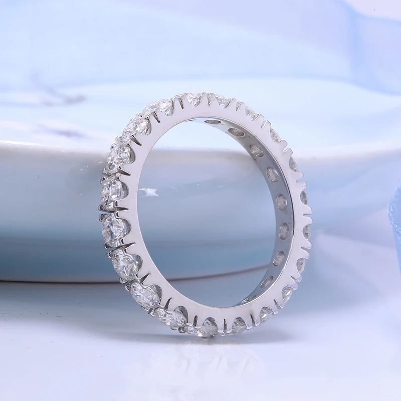 Round Cut 2.5MM Lab Grown Diamond Band Ring