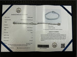 Lab Created Diamond (CVD hpht) Tennis Line Bracelet 14K Solid White Gold 18cm