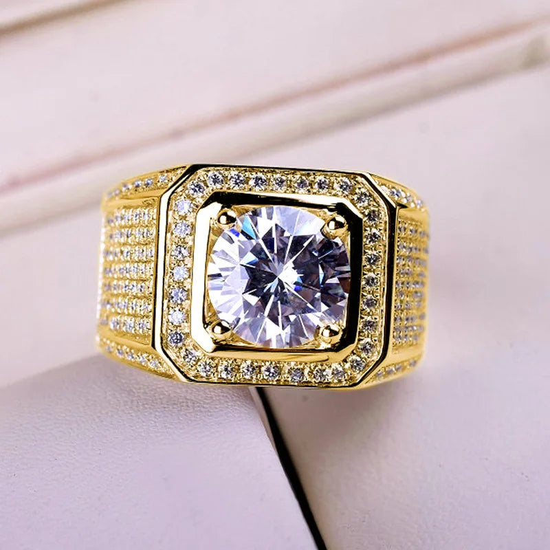 Moissanite Sparkle Lab Diamond S925 Silver Ring