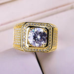 Moissanite Sparkle Lab Diamond S925 Silver Ring