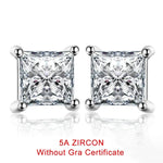 2Carat Princess Cut Moissanite Earrings