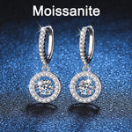 0.5 Carat Real Moissanite Beating Heart Drop Earring