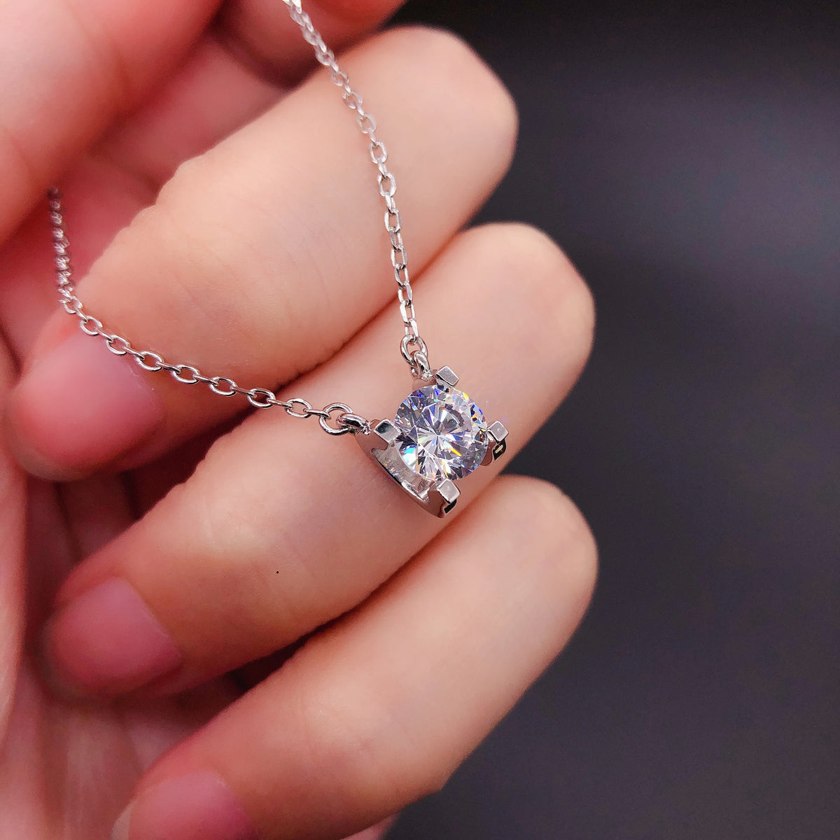 Moissanite Pendant Necklace