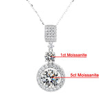 6 Carat Moissanite Lab Diamond 925 Sterling Silver Necklace