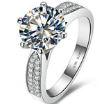 3CT Natural Moissanite Diamond Ring