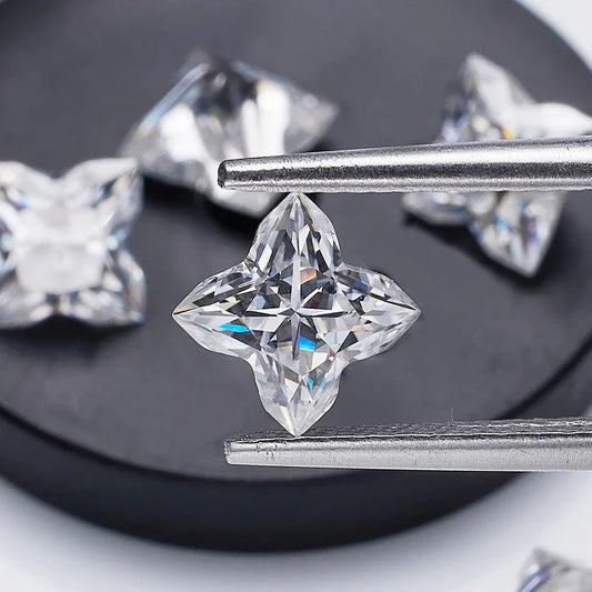 Four Leaf Clover Moissanite  Ring