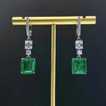 Emerald Paraiba Tourmaline Drop Earrings