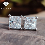 2Carat Princess Cut Moissanite Earrings