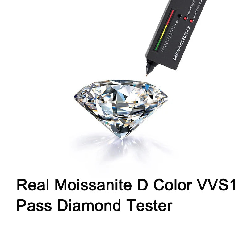 0.5 Carat Real Moissanite Beating Heart Drop Earring