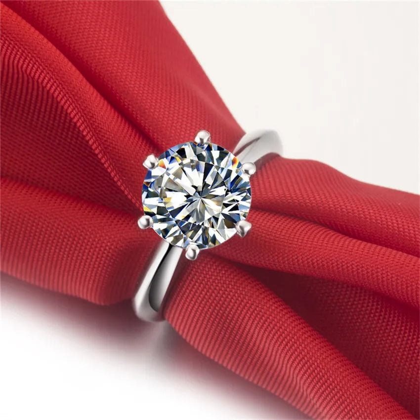 White Gold 2CT Moissanite Ring
