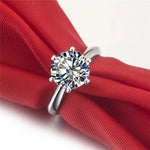 White Gold 2CT Moissanite Ring