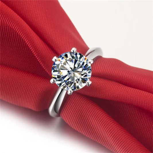 White Gold 2CT Moissanite Ring