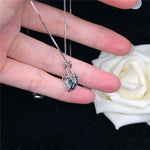 2CT Heart Light Blue Diamond Pendant