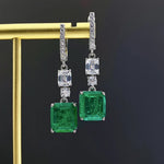 Emerald Paraiba Tourmaline Drop Earrings