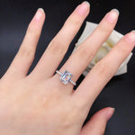 3Ct 7*9 mm Emerald Cut D VVS1 Moissanite Ring