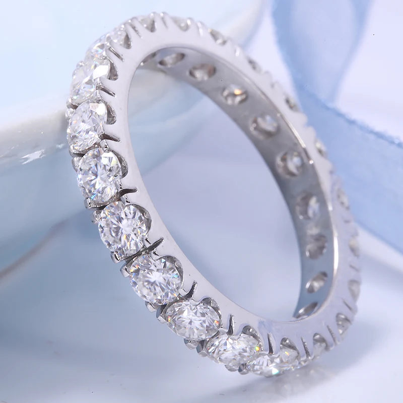 Round Cut 2.5MM Lab Grown Diamond Band Ring