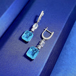 Emerald Paraiba Tourmaline Drop Earrings