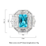 Sapphire Emerald Aquamarine Ring