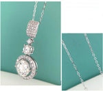 6 Carat Moissanite Lab Diamond 925 Sterling Silver Necklace