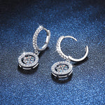 0.5 Carat Real Moissanite Beating Heart Drop Earring