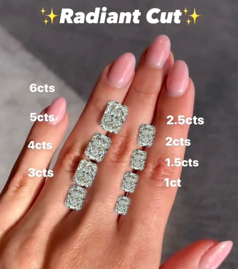 14K yellow Gold Radiant Cut Lab Grown Diamond Ring