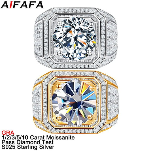 Moissanite Sparkle Lab Diamond S925 Silver Ring