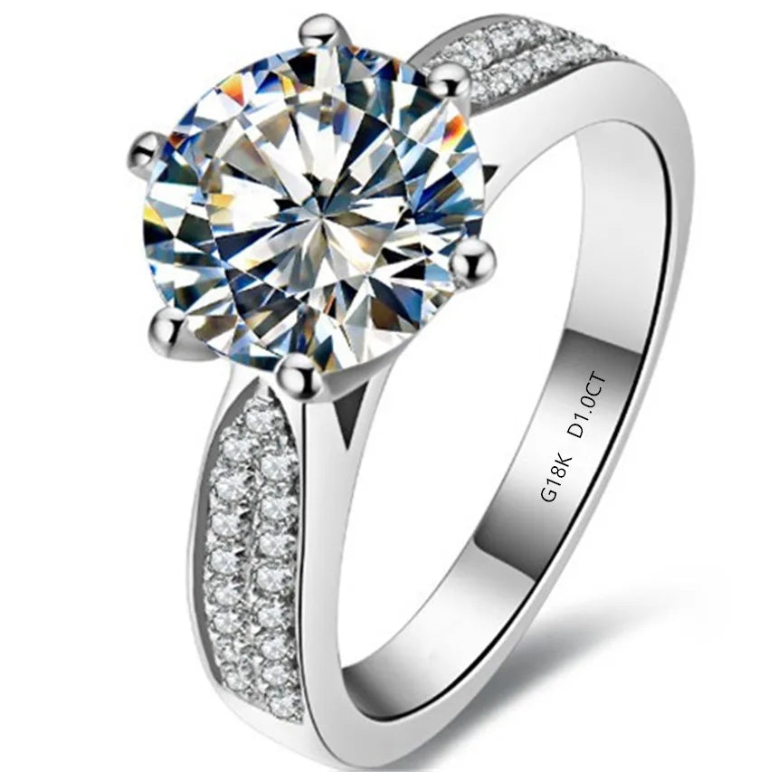 1CT Moissanite Diamond Ring