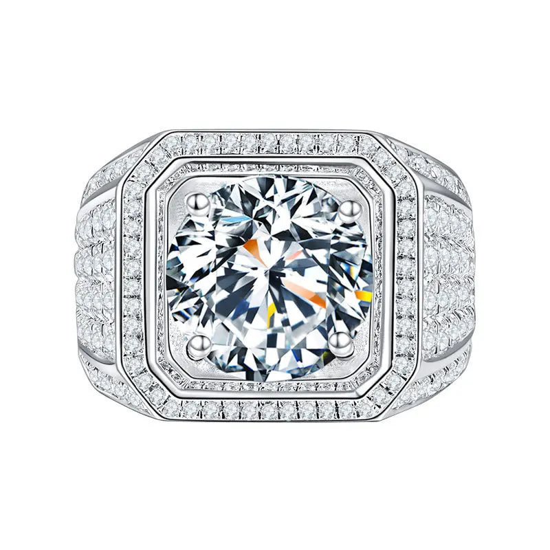 Moissanite Sparkle Lab Diamond S925 Silver Ring